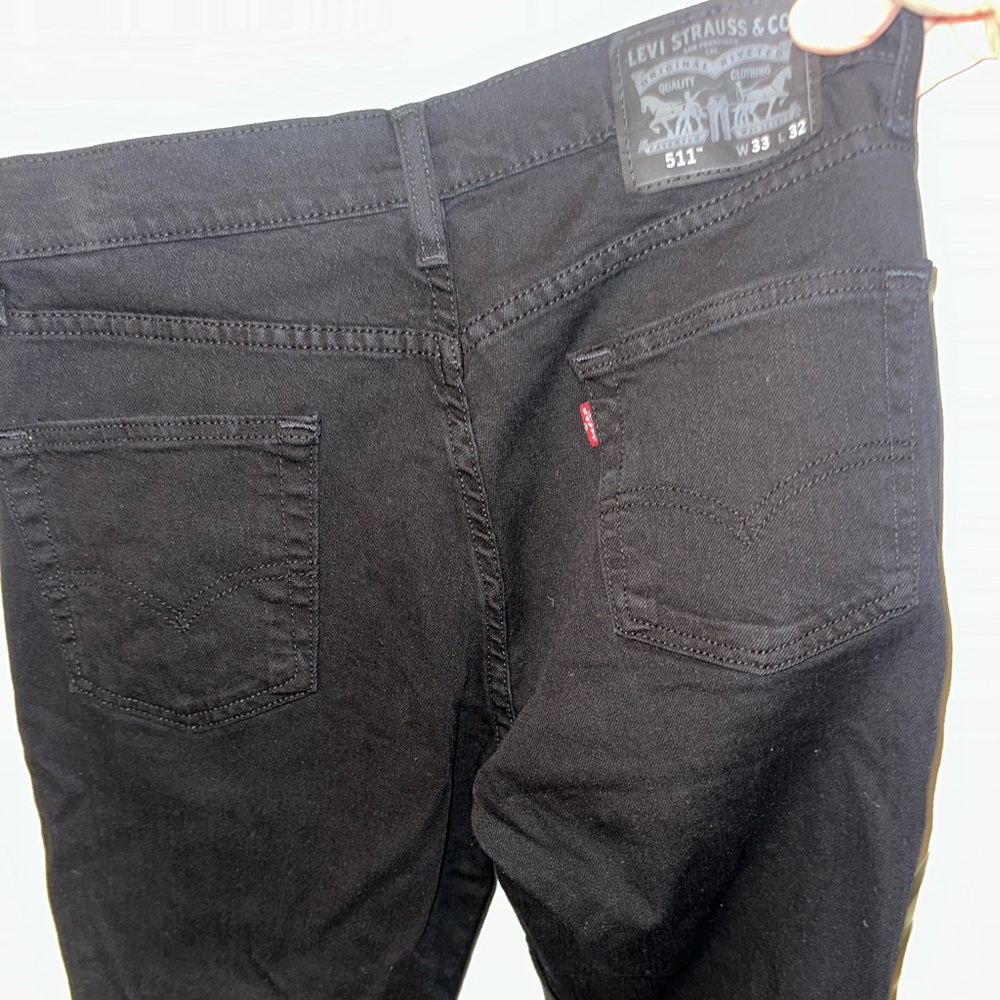 Levi Strauss Black Jeans 33 x 32 - mens, never worn, no tags, style 511